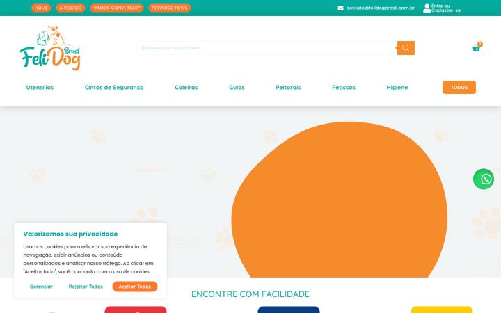 Screenshot of felidogbrasil.com.br