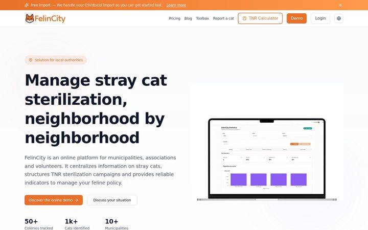 Screenshot of felincity.com