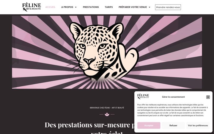 Screenshot of feline-art-beaute.fr