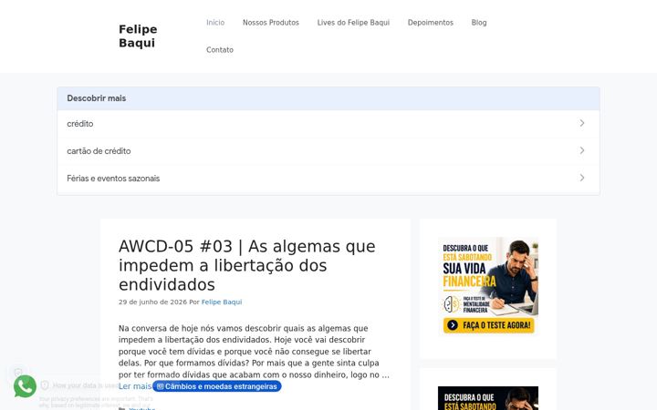 Snímek obrazovky felipebaqui.com.br