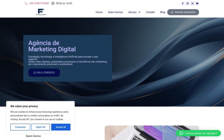 Screenshot of felipeflorianomkt.com