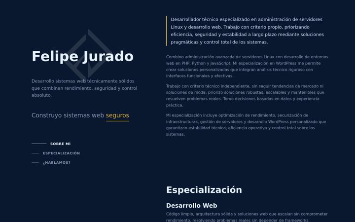 Screenshot of felipejurado.com