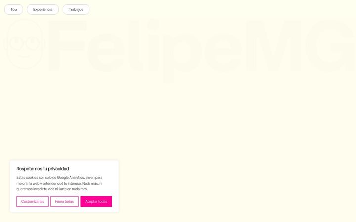Screenshot of felipemguajardo.net