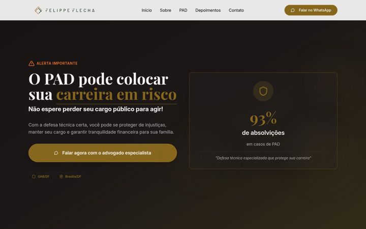 Screenshot of felippeflecha.adv.br