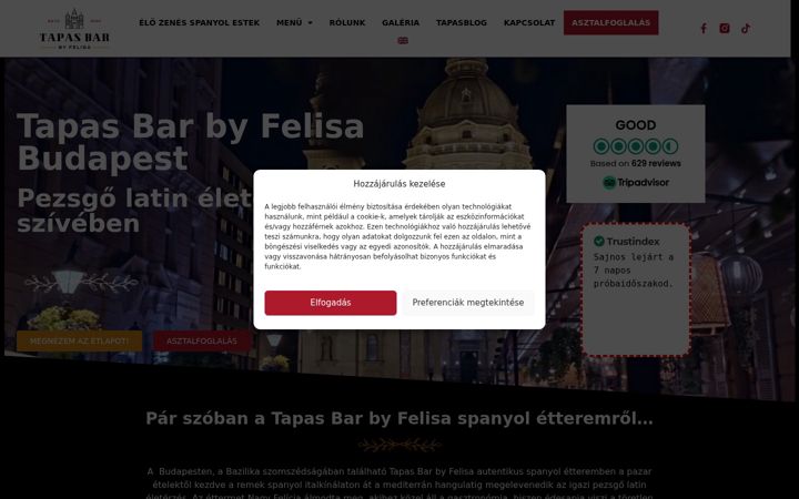 Screenshot of felisatapasbar.hu