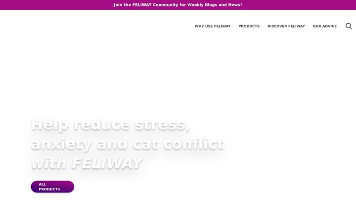 Snímek obrazovky feliway.com.au