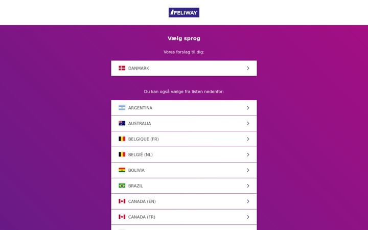 Screenshot of feliway.com