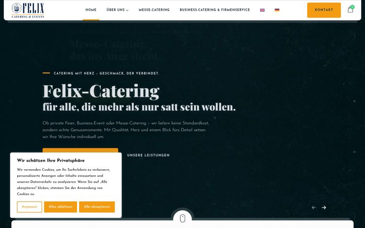 Screenshot von felix-catering.de