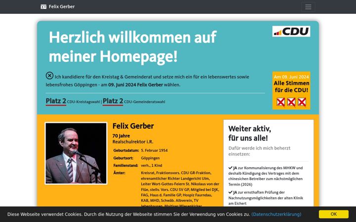 Screenshot of felix-gerber.de