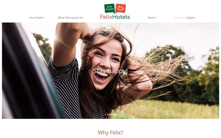 Screenshot von felix-hotels.de