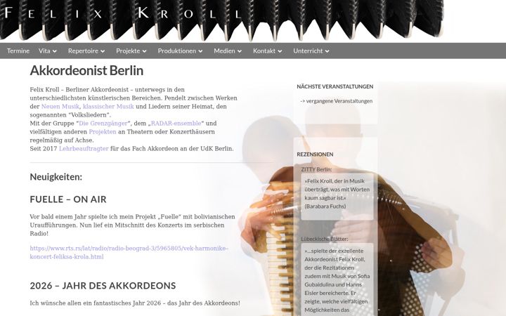 Screenshot von felix-kroll.de