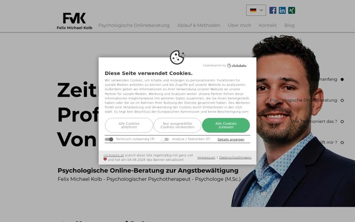 Screenshot von felix-michael-kolb.de