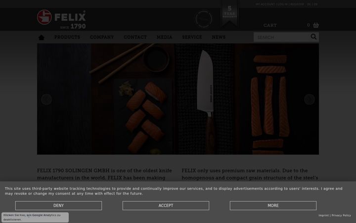 Screenshot von felix-solingen.de