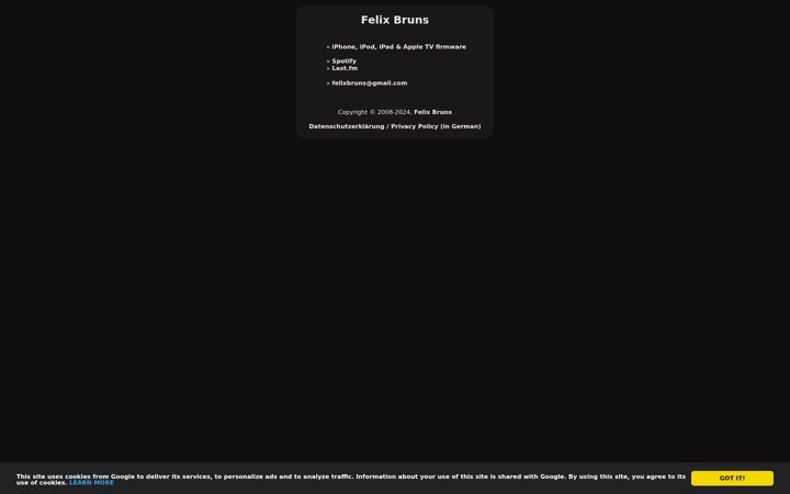 Screenshot of felixbruns.de