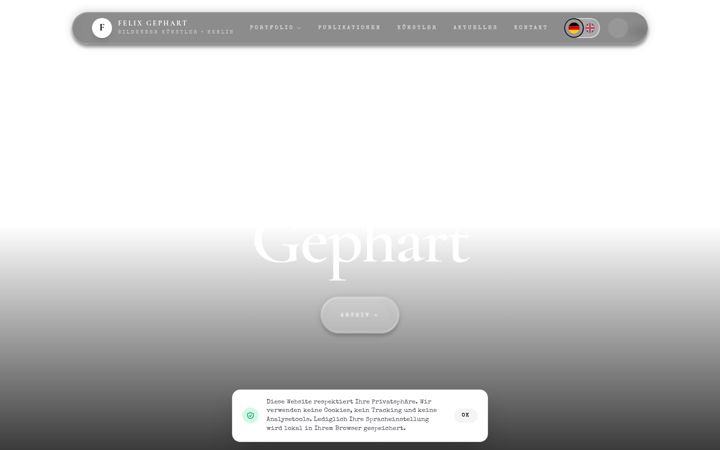 Screenshot of felixgephart.de