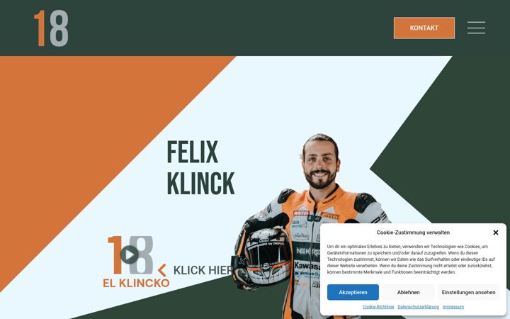 Screenshot of felixklinck.de