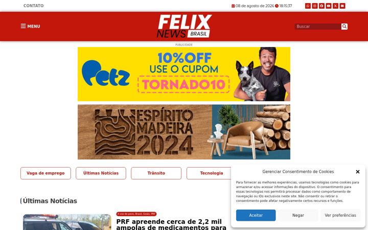 Screenshot of felixnewsbrasil.com.br