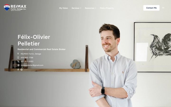 Screenshot of felixolivierpelletier.com