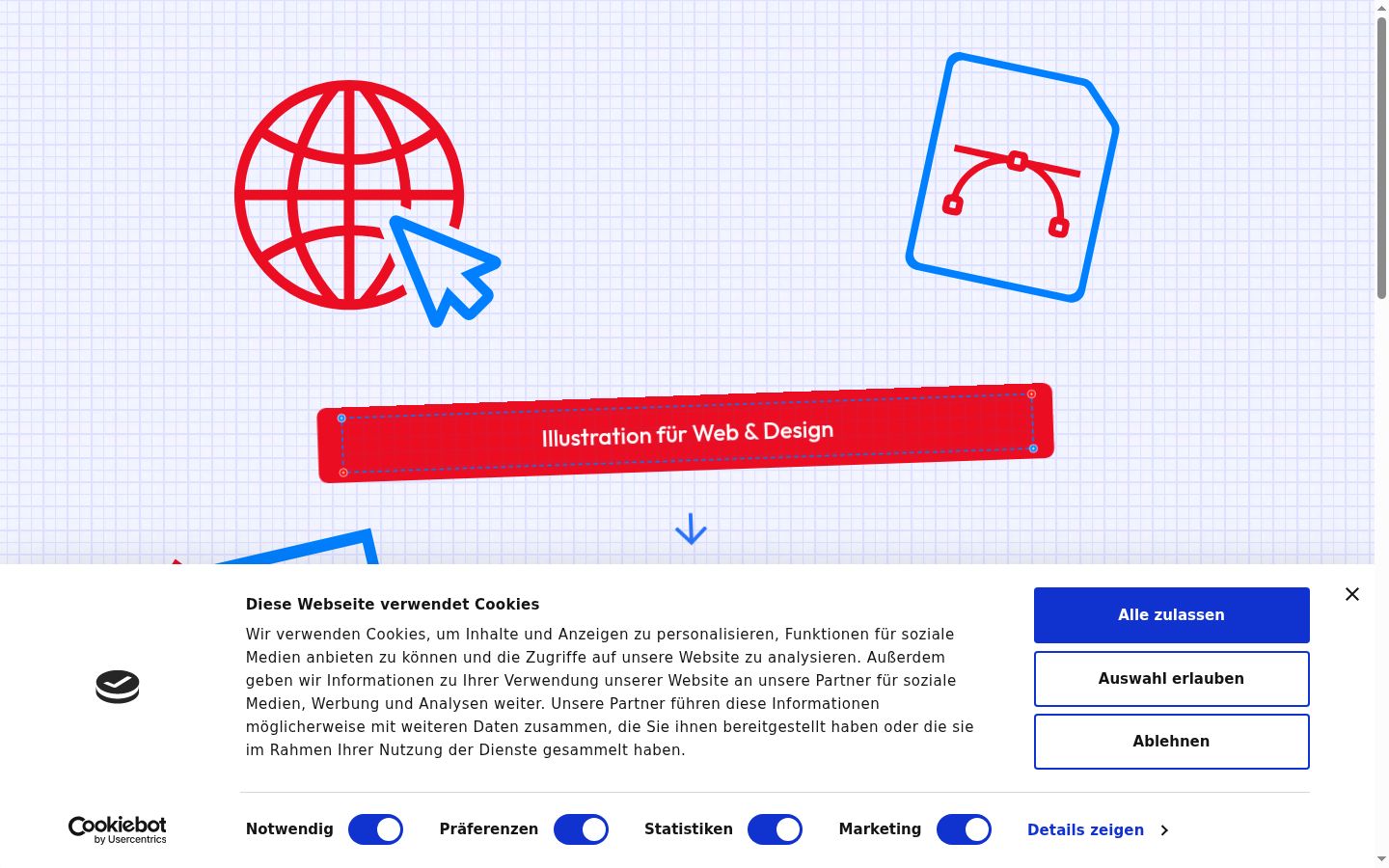 Screenshot tal-banner tal-kunsens muri qabel kwalunkwe interazzjoni