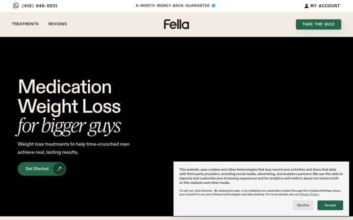 Screenshot von fellahealth.com