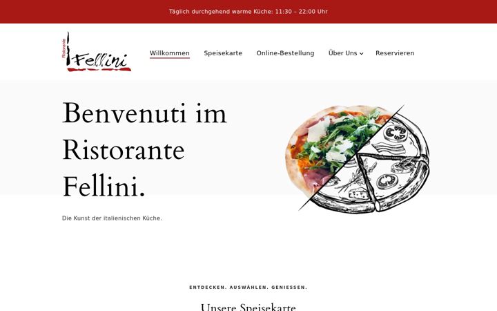 Screenshot of fellini-goettingen.de