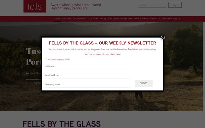 Screenshot ta' fells.co.uk