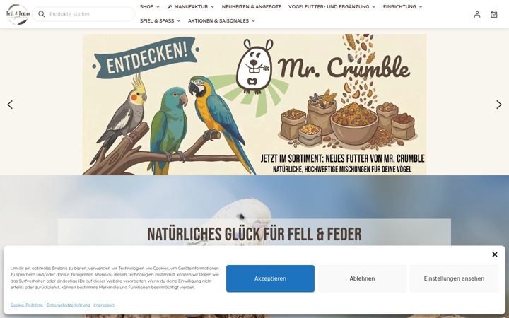 Screenshot van fellundfederglueck.de