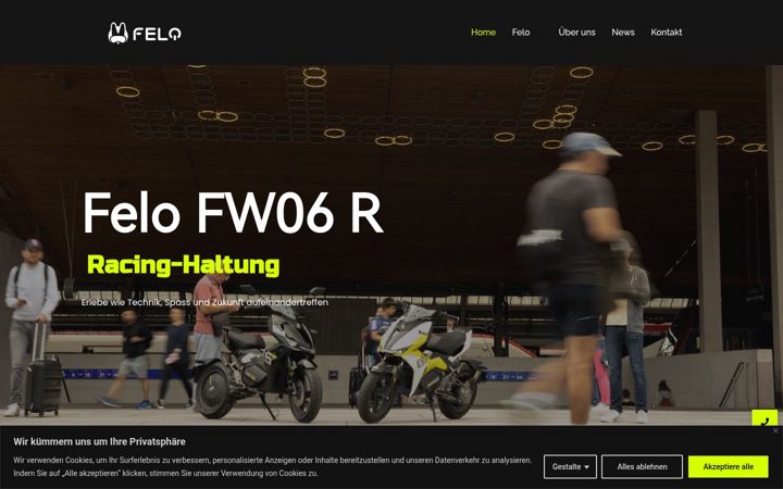 Screenshot van felomoto.de