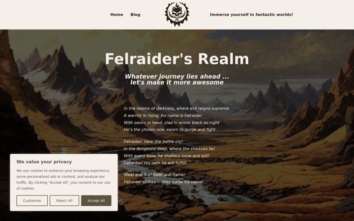 Screenshot of felraider.com
