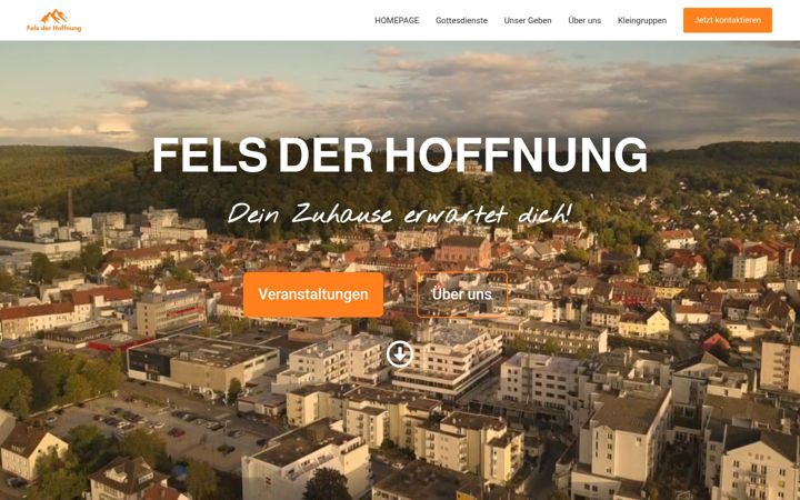 Screenshot van felsderhoffnung.de