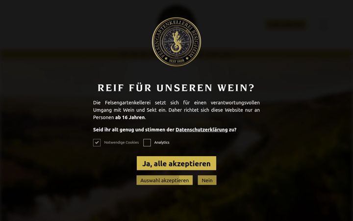 Screenshot of felsengartenkellerei.de