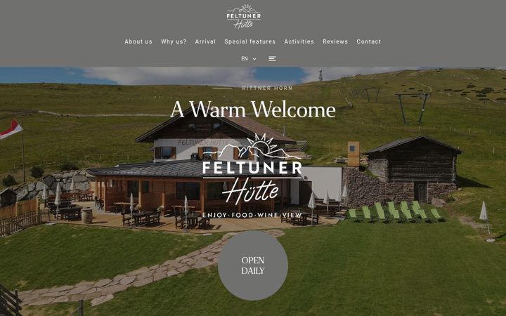 Screenshot of feltunerhuette.it
