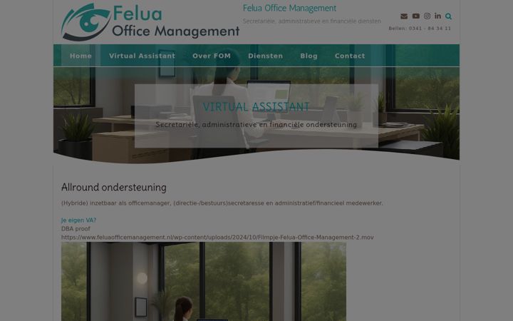 Screenshot of feluaofficemanagement.nl