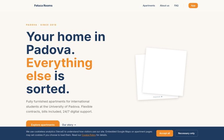 Screenshot of felucarooms.com