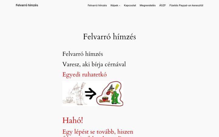 Screenshot of felvarrohimzes.com