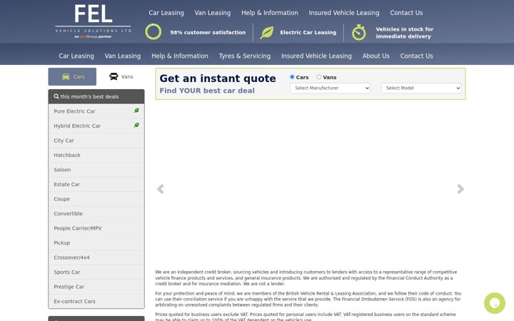 Screenshot ta' felvehiclesolutions.co.uk