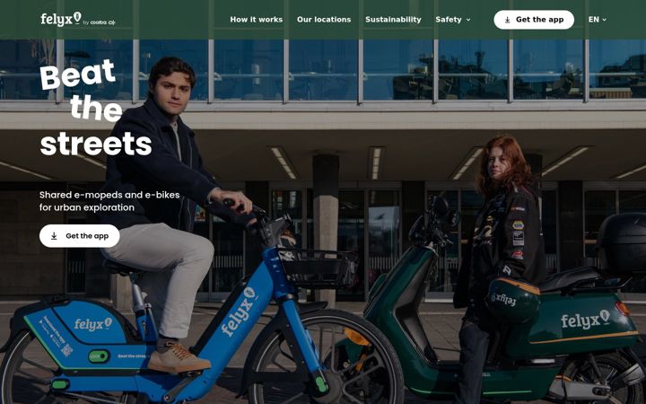 Screenshot of felyx.com