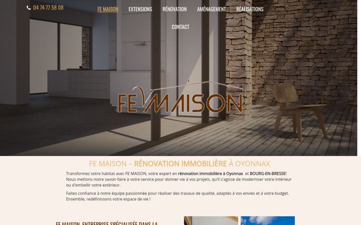 Screenshot of femaison.fr