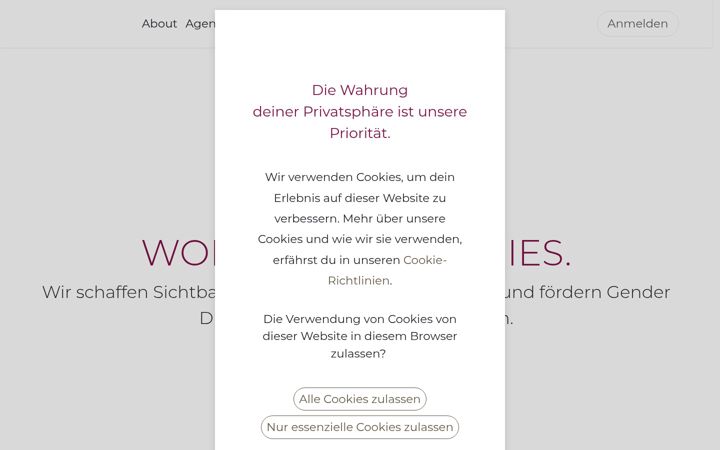 Screenshot of femalebusinessseminars.ch
