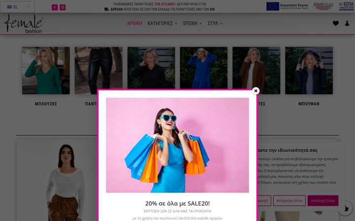 Screenshot of femalefashion.gr