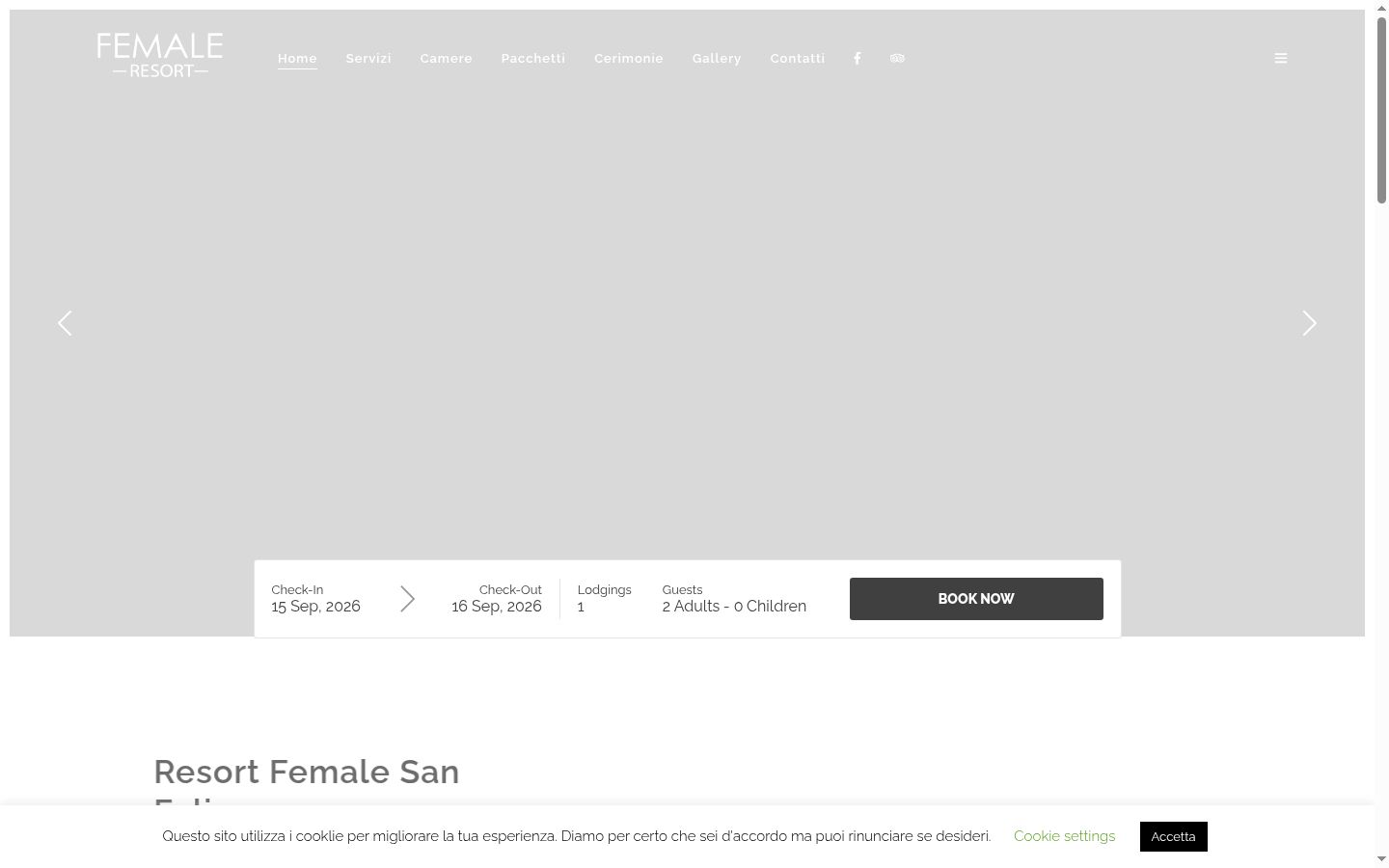 Screenshot del banner di consenso mostrato prima di qualsiasi interazione