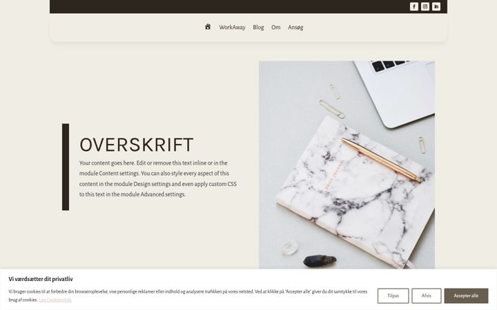 Screenshot of femaleretreat.dk