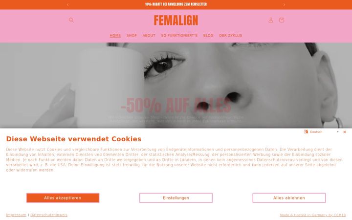 Screenshot van femalign.de