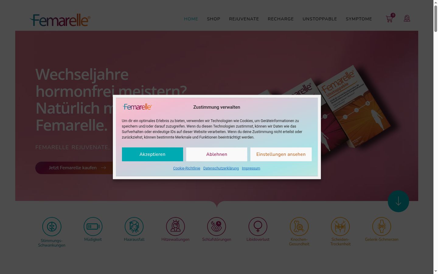 Screenshot tal-banner tal-kunsens muri qabel kwalunkwe interazzjoni