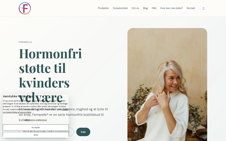 Screenshot of femarelle.dk