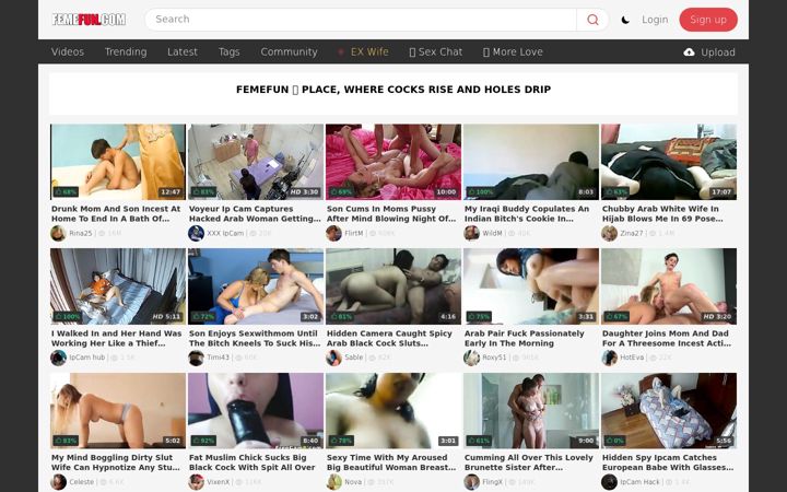 Screenshot of femefun.com