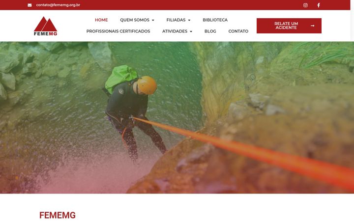 Screenshot of fememg.org.br