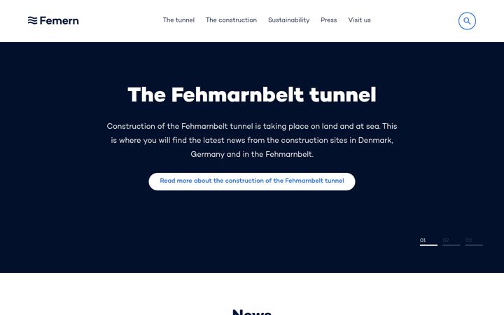 Screenshot of femern.com