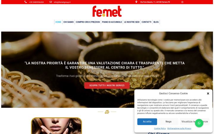 Screenshot di femetgroup.it