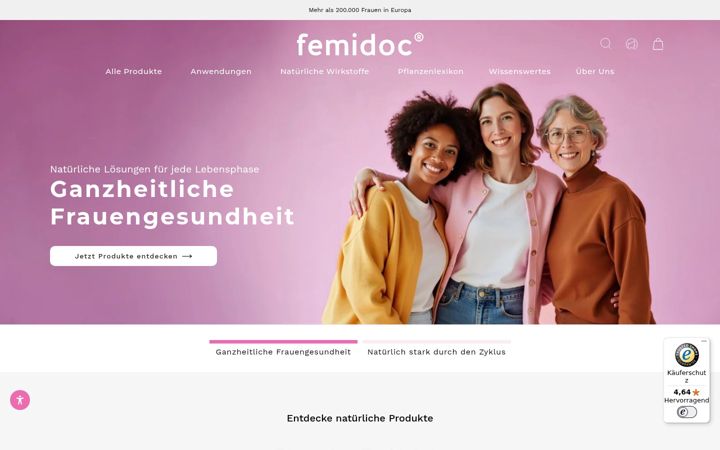 Screenshot of femidoc.com
